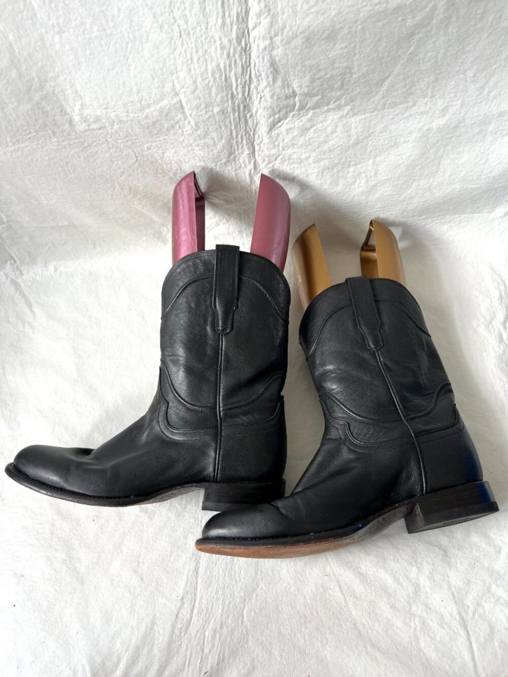 Tecovas boots Earl Roper midnight black leather pull on mens 11 EE wide western - Picture 6 of 13